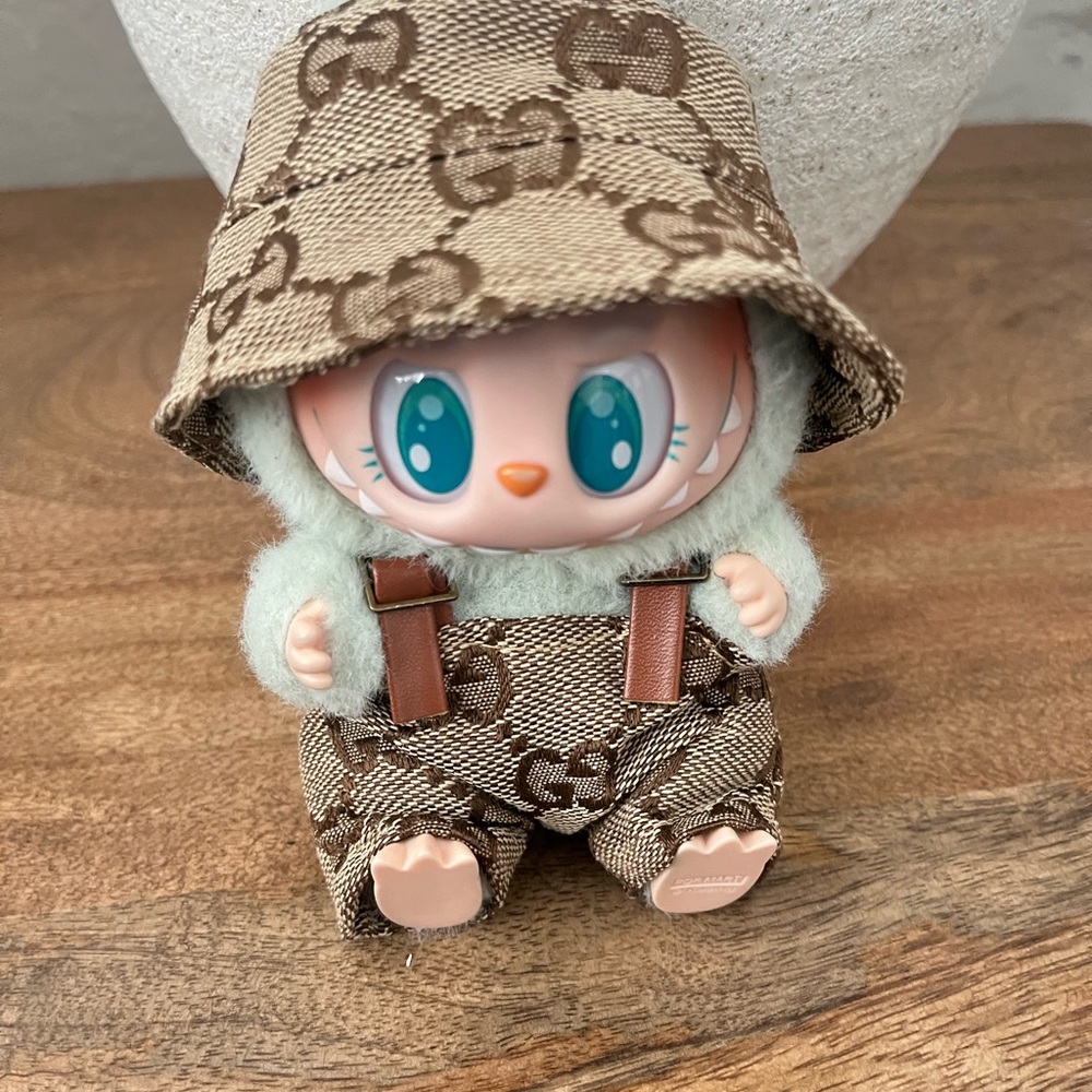 Stylish Brown Labubu outfit with Hat